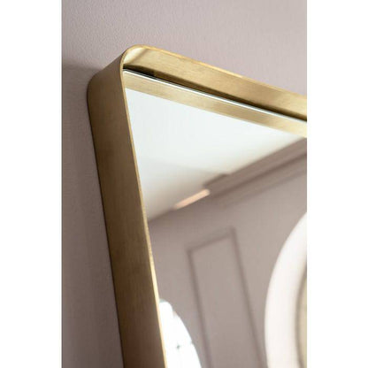 Mirror Curve Rectangular Brass 200x70cm - JULIA VENCE STORE