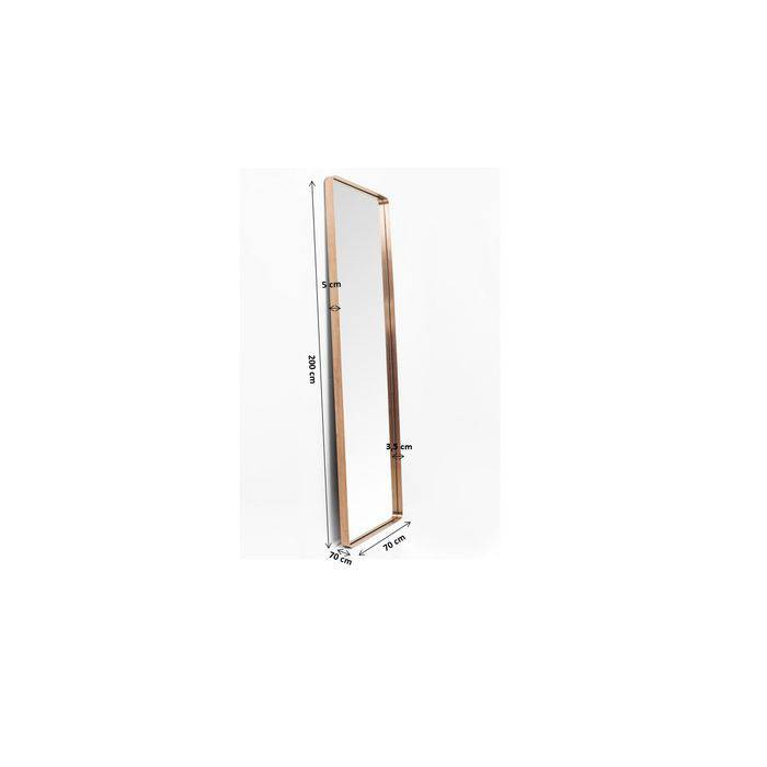 Mirror Curve Rectangular Copper 200x70cm - JULIA VENCE STORE