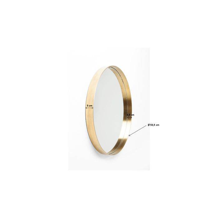 Mirror Curve Round Brass ‚àö√≤60cm - JULIA VENCE STORE