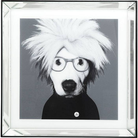 Picture Frame Mirror Artist Dog 60x60 - JULIA VENCE STORE