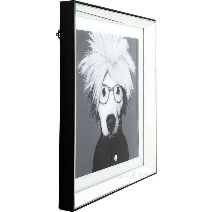 Picture Frame Mirror Artist Dog 60x60 - JULIA VENCE STORE