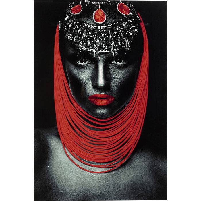 Picture Glass Lady Red Lips 80x120 - JULIA VENCE STORE