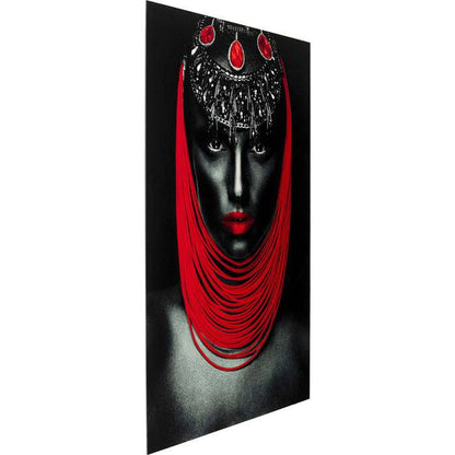 Picture Glass Lady Red Lips 80x120 - JULIA VENCE STORE