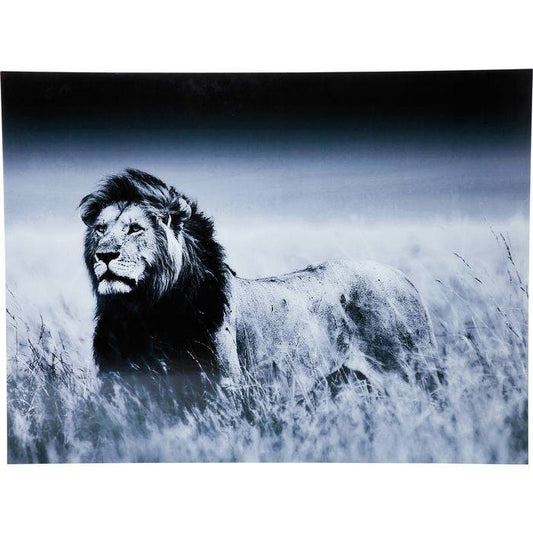 Picture Glass Lion King Standing 120x160cm - JULIA VENCE STORE