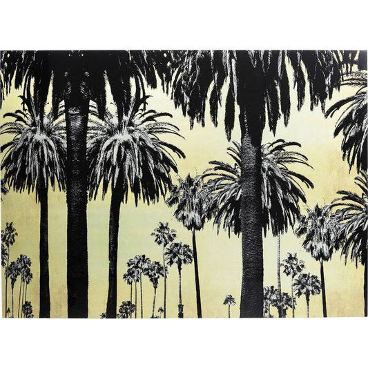 Picture Glass Metallic Palms 120x180cm - JULIA VENCE STORE