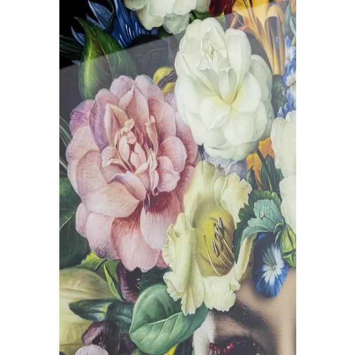 Picture Glass Pretty Flower Woman 100x100 - JULIA VENCE STORE