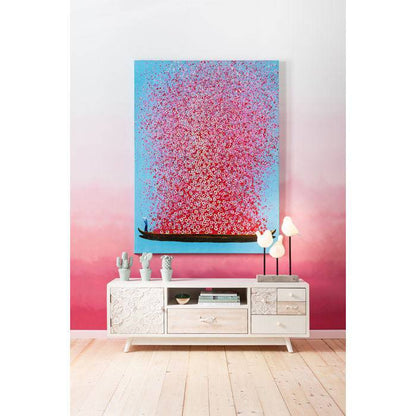 Pink Flower Boat Wall Art