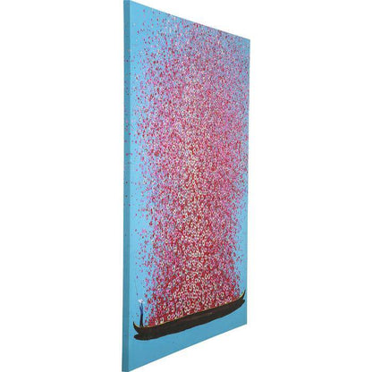 Pink Flower Boat Wall Art