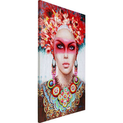 Picture Touched Red Eye Lady 90x140 - JULIA VENCE STORE