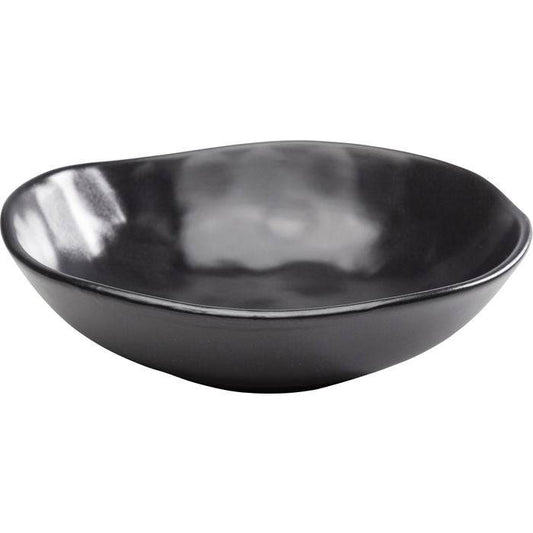 Plate Deep Organic Black Ø22cm - JULIA VENCE STORE