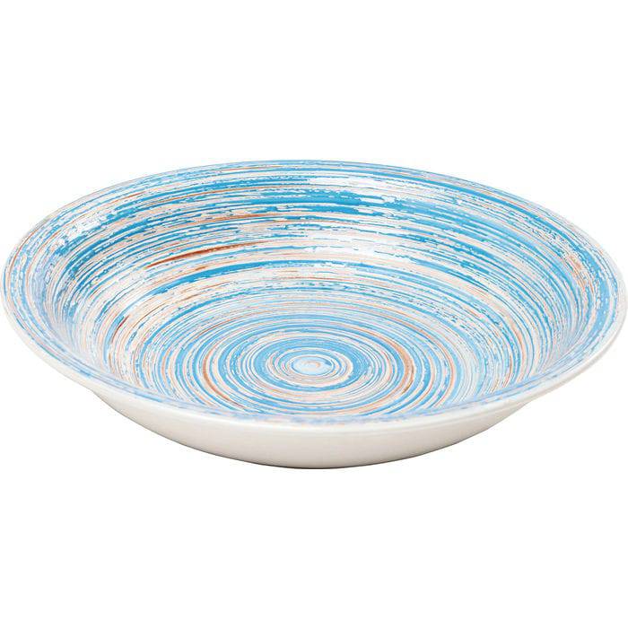 Plate Deep Swirl Blue ‚àö√≤21cm - JULIA VENCE STORE