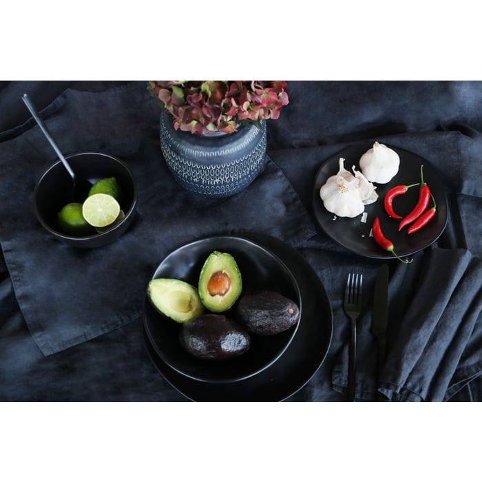 Plate Organic Black Ø20cm - JULIA VENCE STORE