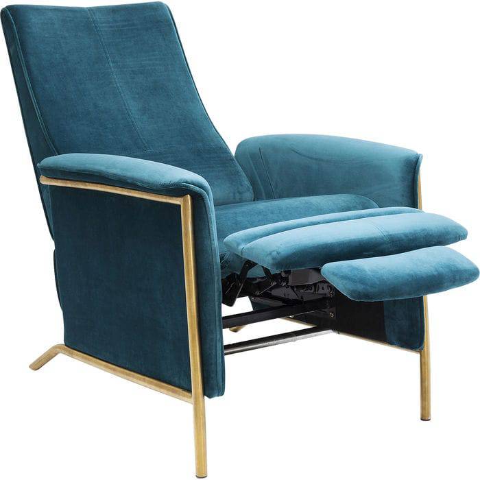 Relax Chair Lazy Velvet Blue - JULIA VENCE STORE