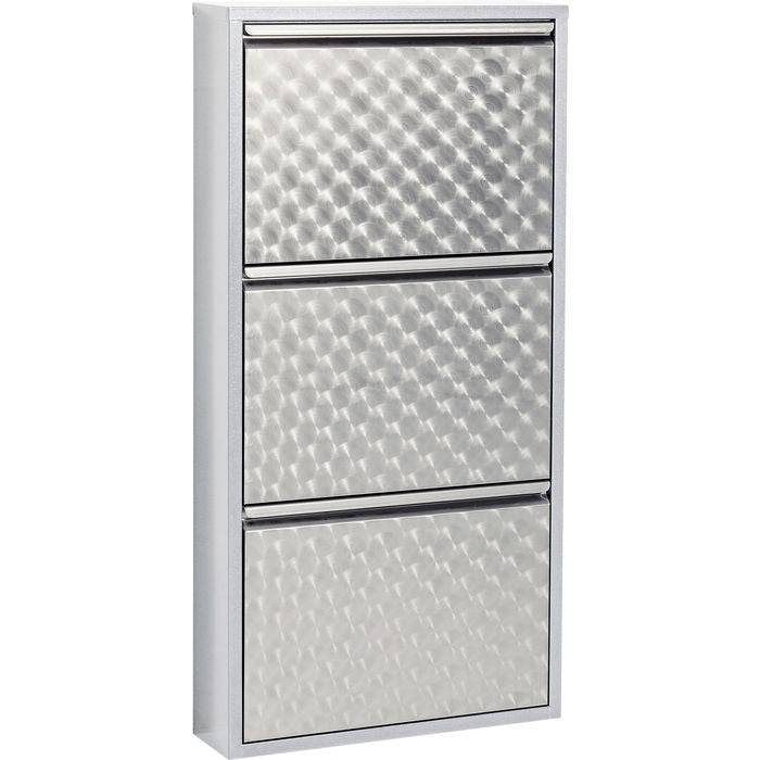 Silver Shoe Cabinet 