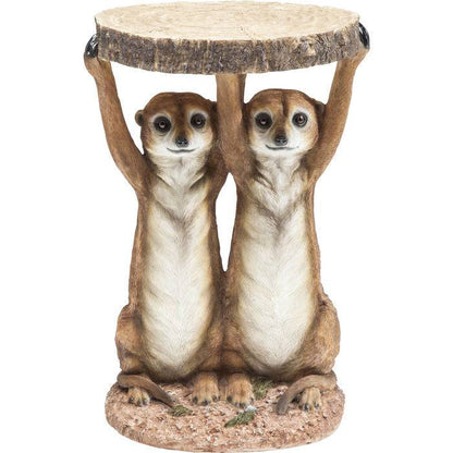 Side Table Animal Meerkat Sisters Ø33cm - JULIA VENCE STORE