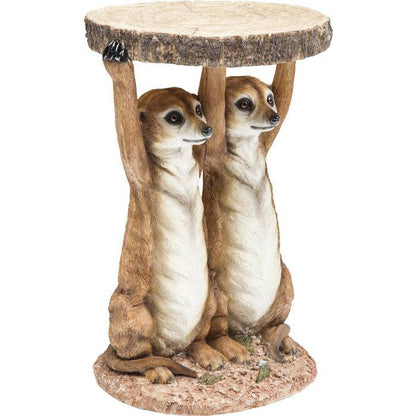 Side Table Animal Meerkat Sisters Ø33cm - JULIA VENCE STORE