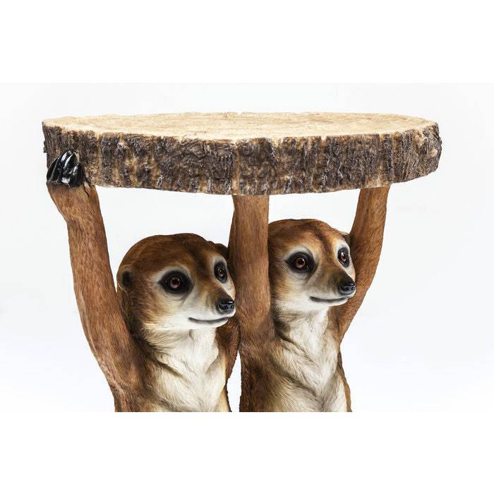 Side Table Animal Meerkat Sisters Ø33cm - JULIA VENCE STORE