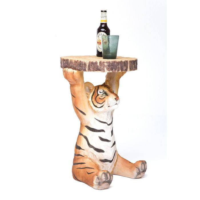 Side Table Animal Tiger Ø35cm - JULIA VENCE STORE