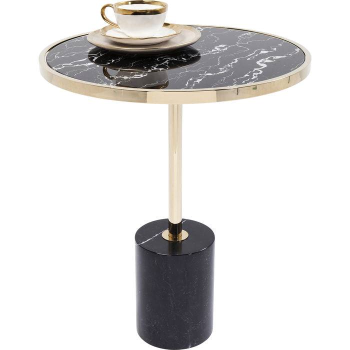 Side Table San Remo Base Black Ø46cm - JULIA VENCE STORE