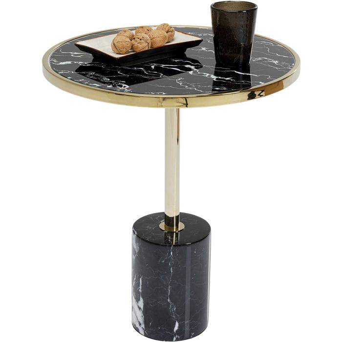 Side Table San Remo Base Black Ø46cm - JULIA VENCE STORE