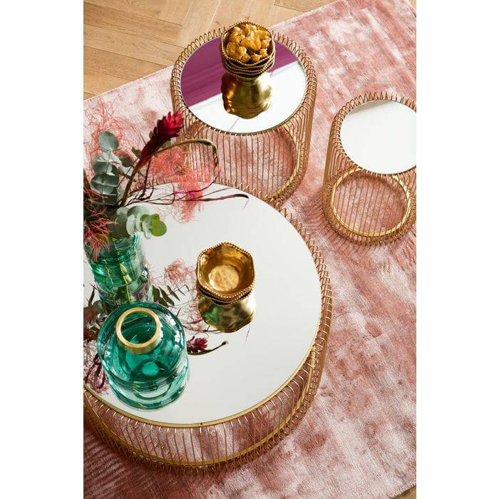 Side Table Wire Brass (2/Set) - JULIA VENCE STORE