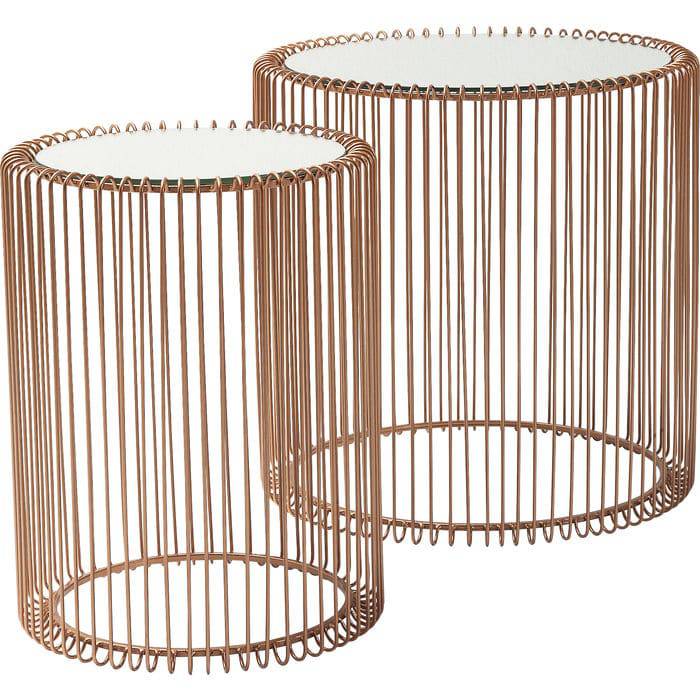 Side Table Wire Copper (2/Set) ‚àö√≤44cm - JULIA VENCE STORE