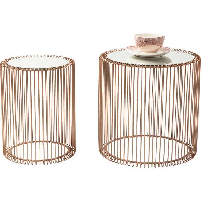 Side Table Wire Copper (2/Set) ‚àö√≤44cm - JULIA VENCE STORE