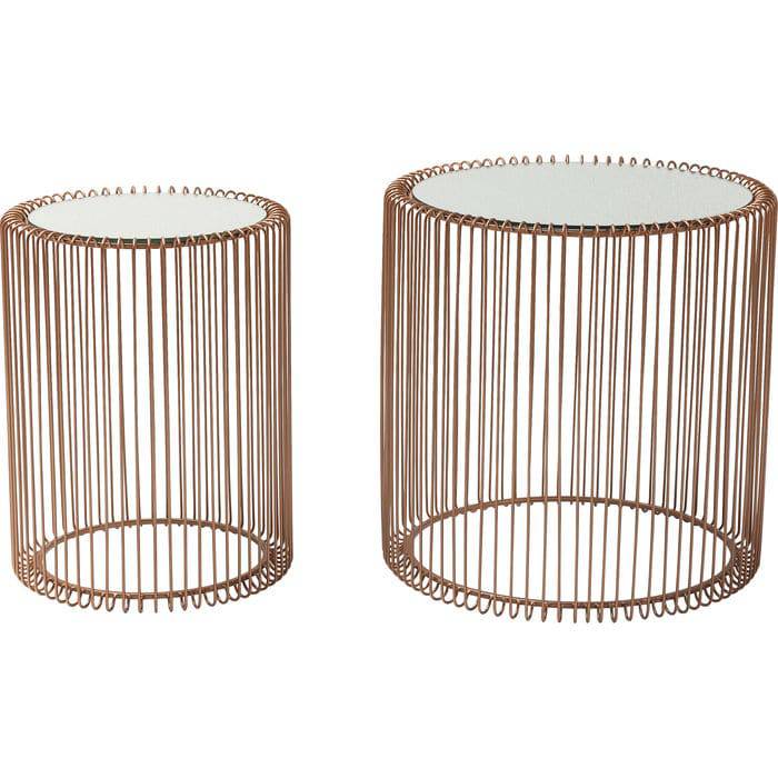 Side Table Wire Copper (2/Set) ‚àö√≤44cm - JULIA VENCE STORE