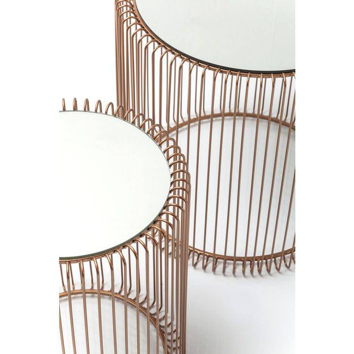 Side Table Wire Copper (2/Set) ‚àö√≤44cm - JULIA VENCE STORE