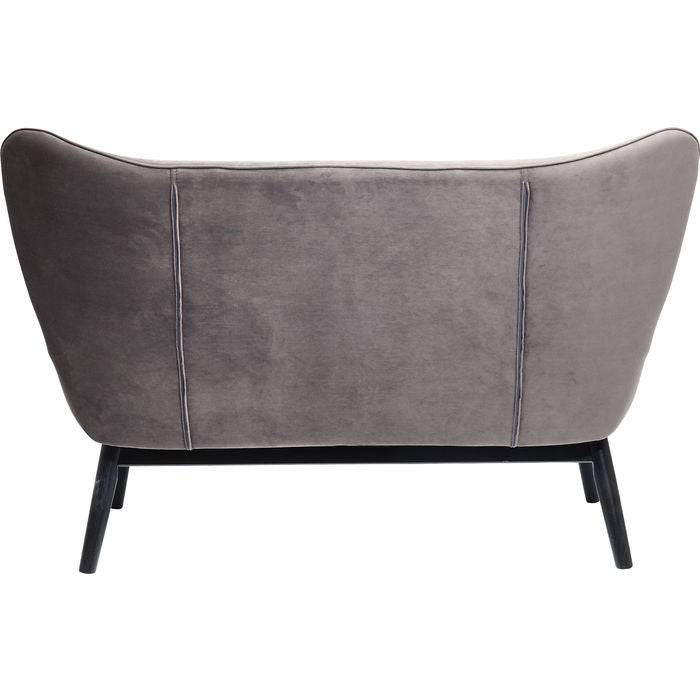 Sofa Black Vicky 2-Seater Velvet Grey - JULIA VENCE STORE