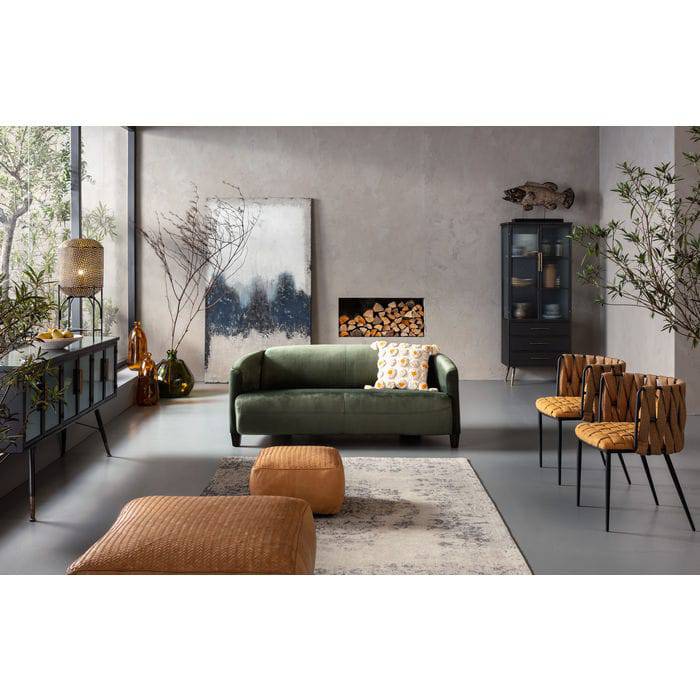 Sofa Cigar Lounge 3-Seater Green - JULIA VENCE STORE