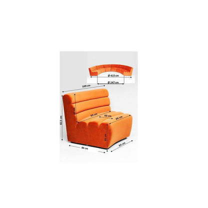 Sofa Element Wave Orange - JULIA VENCE STORE