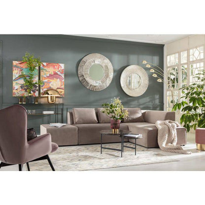 Sofa Infinity Velvet Taupe Right - JULIA VENCE STORE