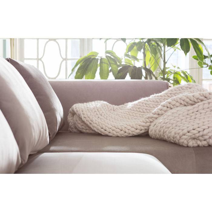 Sofa Infinity Velvet Taupe Right - JULIA VENCE STORE