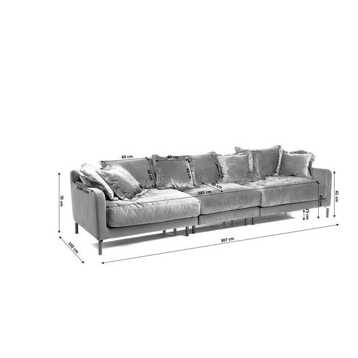 Sofa Lullaby 3-Seater Bluegreen - JULIA VENCE STORE