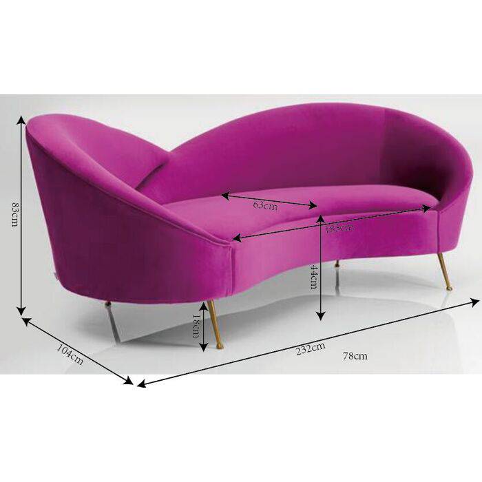 Sofa Night Fever 3-Seater Purple - JULIA VENCE STORE