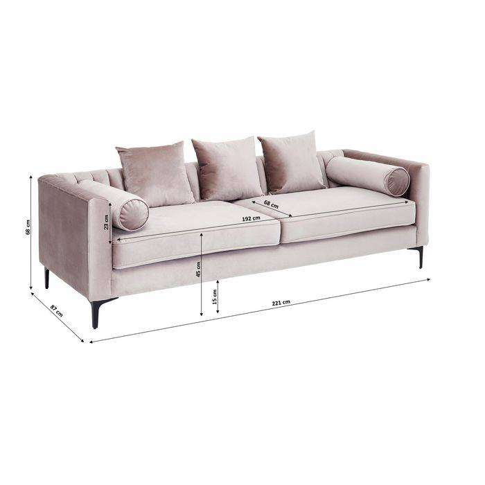 Sofa Variete 3-Seater Grey - JULIA VENCE STORE