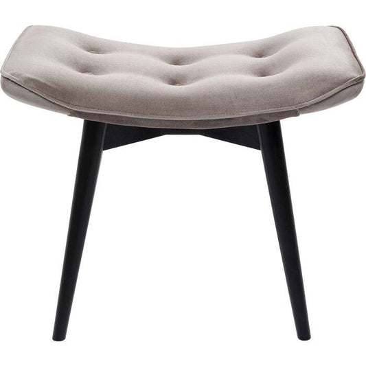 Stool Black Vicky Velvet Grey 46x59cm - JULIA VENCE STORE