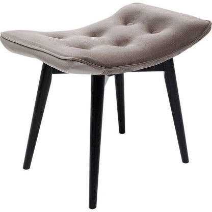 Stool Black Vicky Velvet Grey 46x59cm - JULIA VENCE STORE