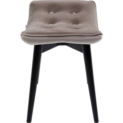 Stool Black Vicky Velvet Grey 46x59cm - JULIA VENCE STORE