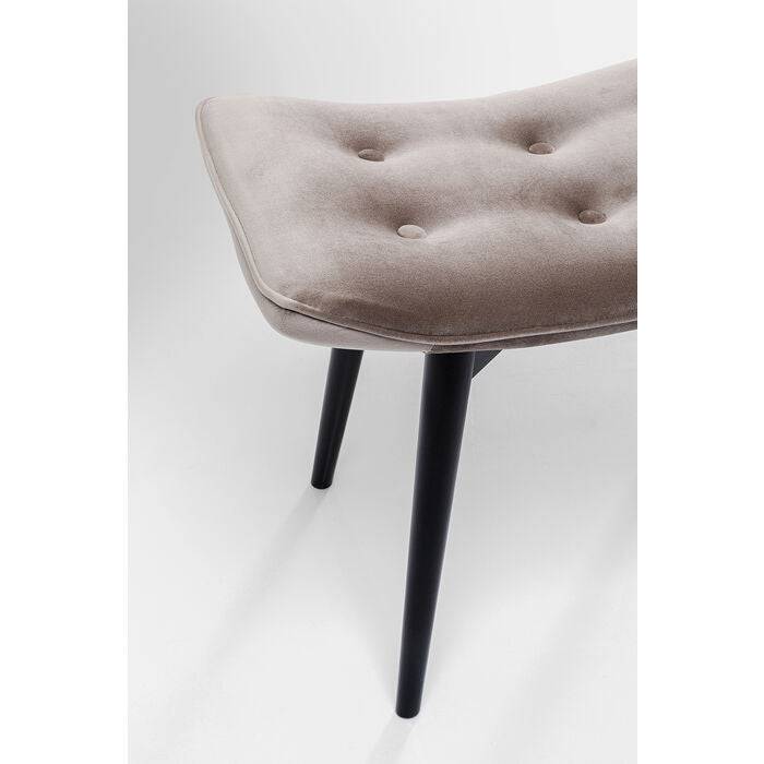 Stool Black Vicky Velvet Grey 46x59cm - JULIA VENCE STORE