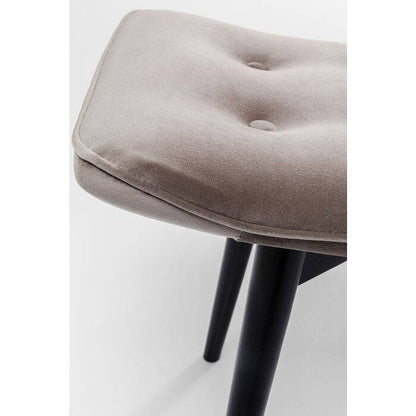 Stool Black Vicky Velvet Grey 46x59cm - JULIA VENCE STORE