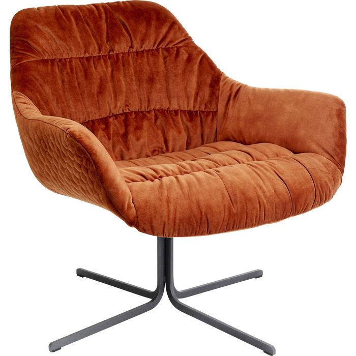 Swivel Armchair Bristol Rust Red - JULIA VENCE STORE