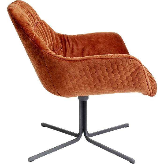 Swivel Armchair Bristol Rust Red - JULIA VENCE STORE