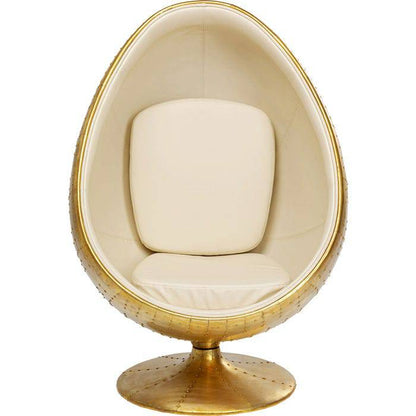 Swivel Armchair Eye Ball Brass - JULIA VENCE STORE