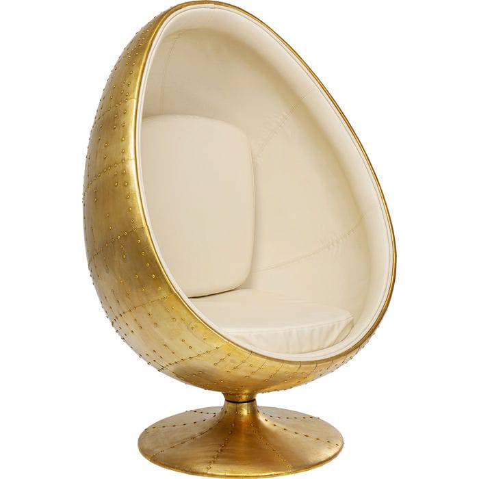 Swivel Armchair Eye Ball Brass - JULIA VENCE STORE