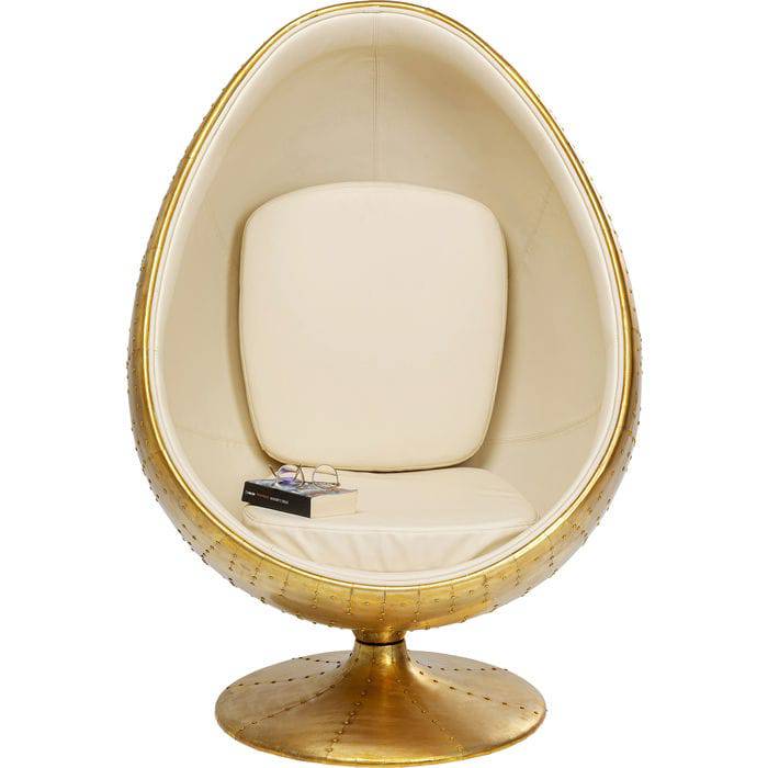 Swivel Armchair Eye Ball Brass - JULIA VENCE STORE