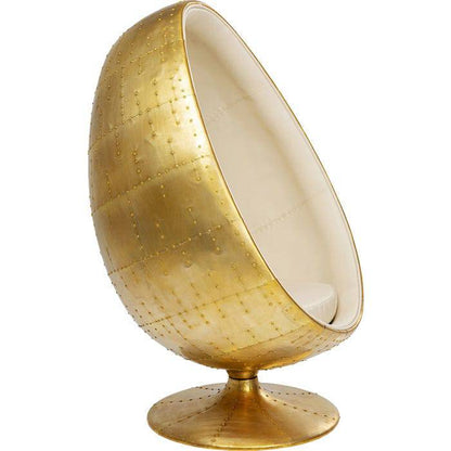 Swivel Armchair Eye Ball Brass - JULIA VENCE STORE