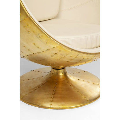 Swivel Armchair Eye Ball Brass - JULIA VENCE STORE