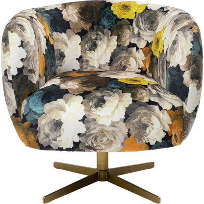 Swivel Armchair Peony Yellow - JULIA VENCE STORE